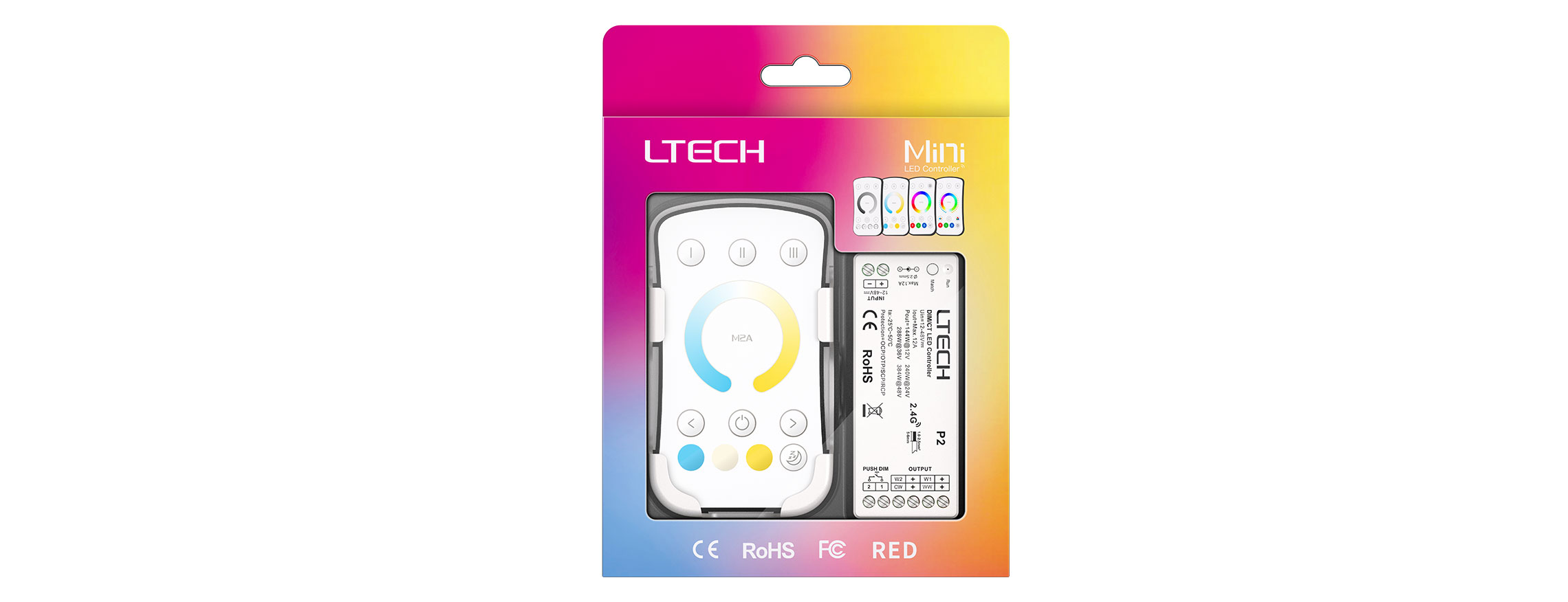 CT RF 2.4G Wireless LED controller M2A+P2(Single-zone)