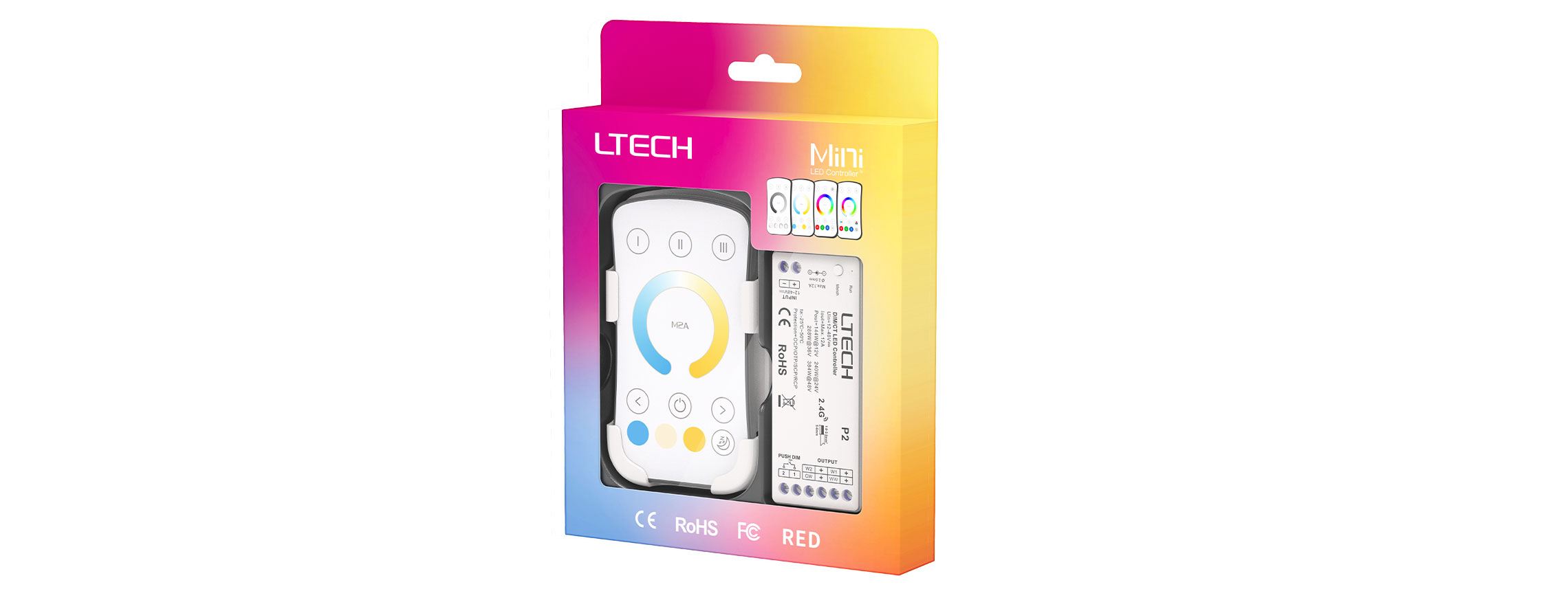 CT RF 2.4G Wireless LED controller M2A+P2(Single-zone)