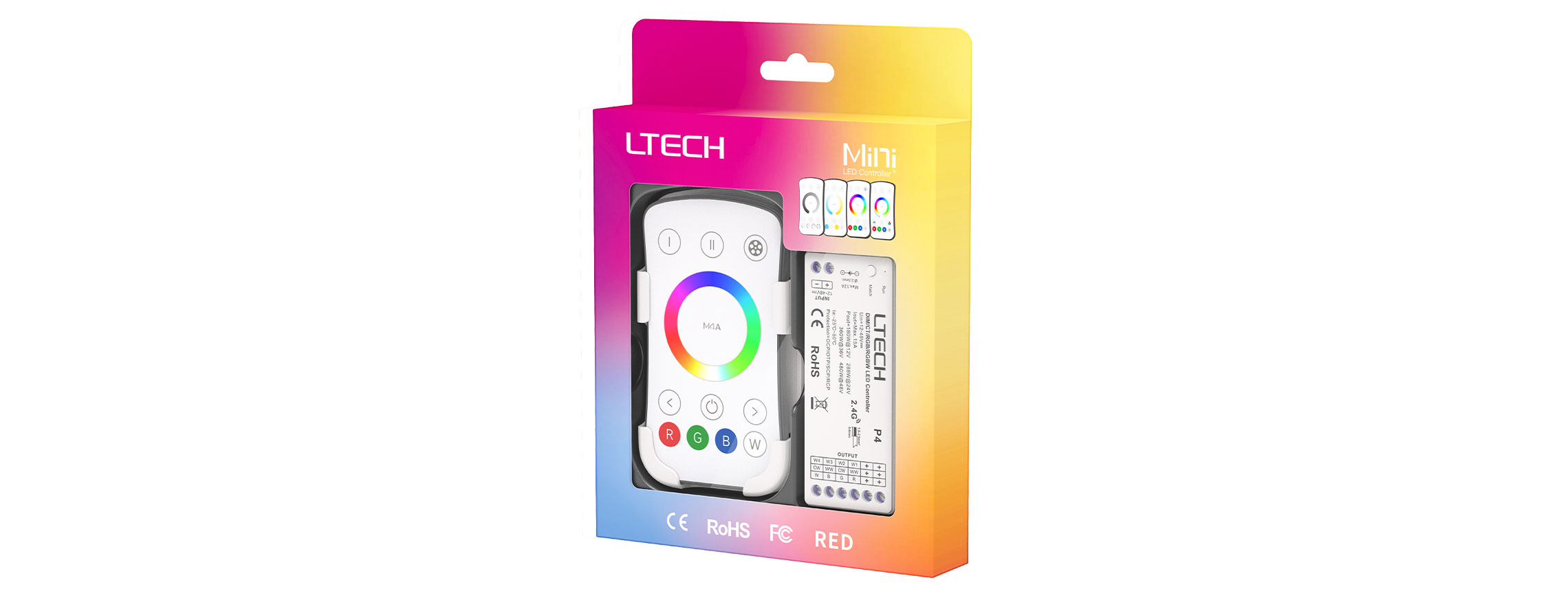RGBW RF 2.4G Wireless LED controller M4A+P4(Single-zone)