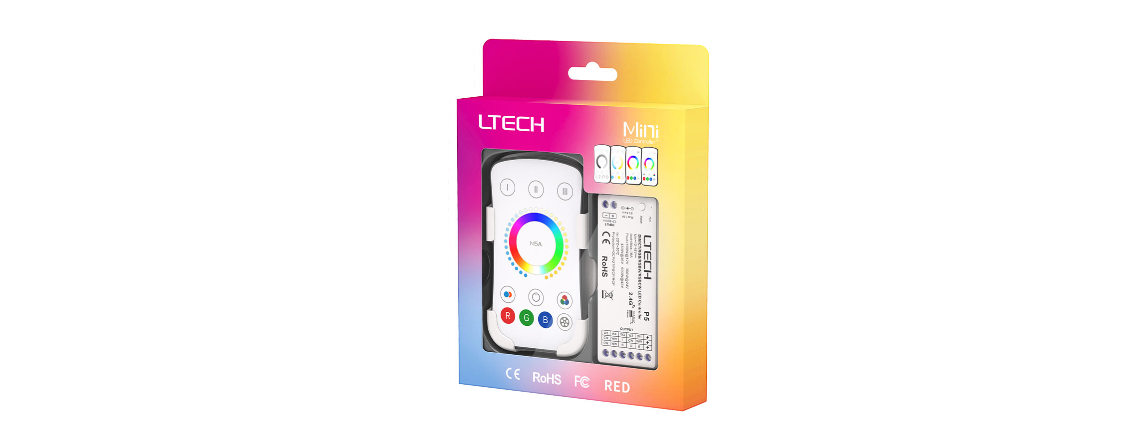 RGBCW RF 2.4G Wireless LED controller M5A+P5(Single-zone)