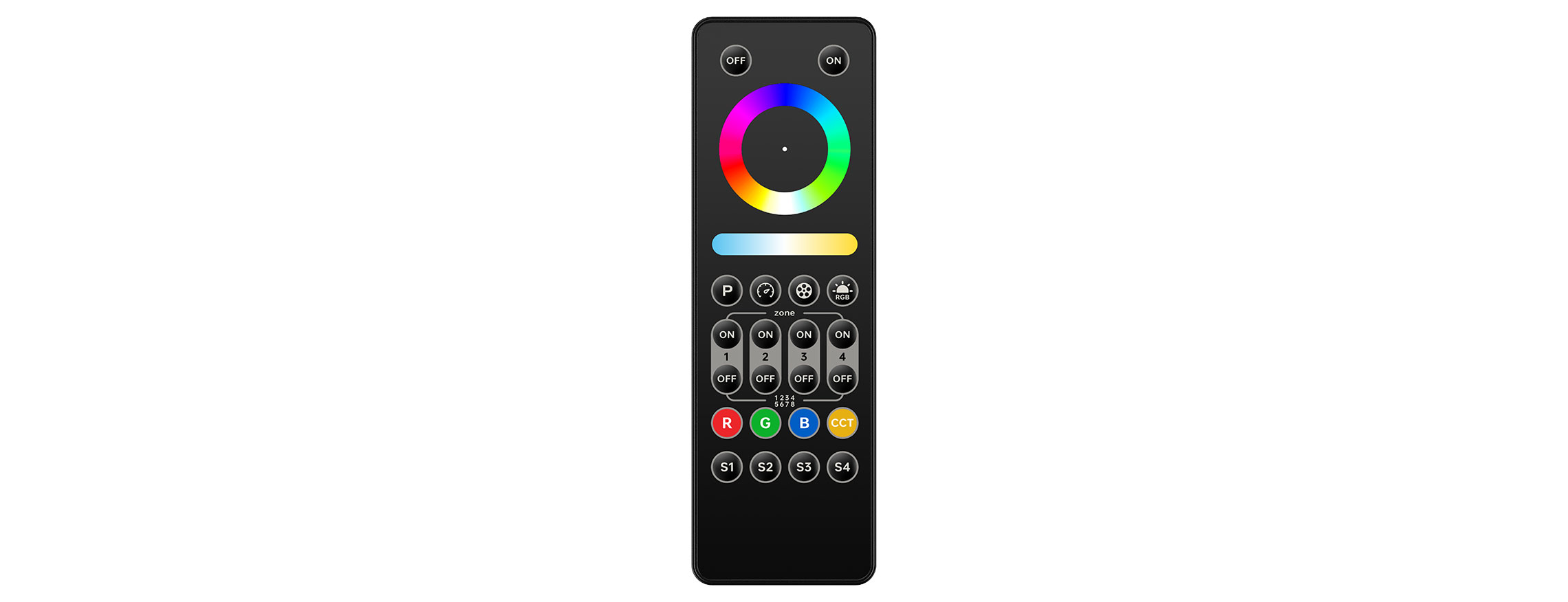 C Series RGBCW LED Remote Controller C5F(4-Zone)