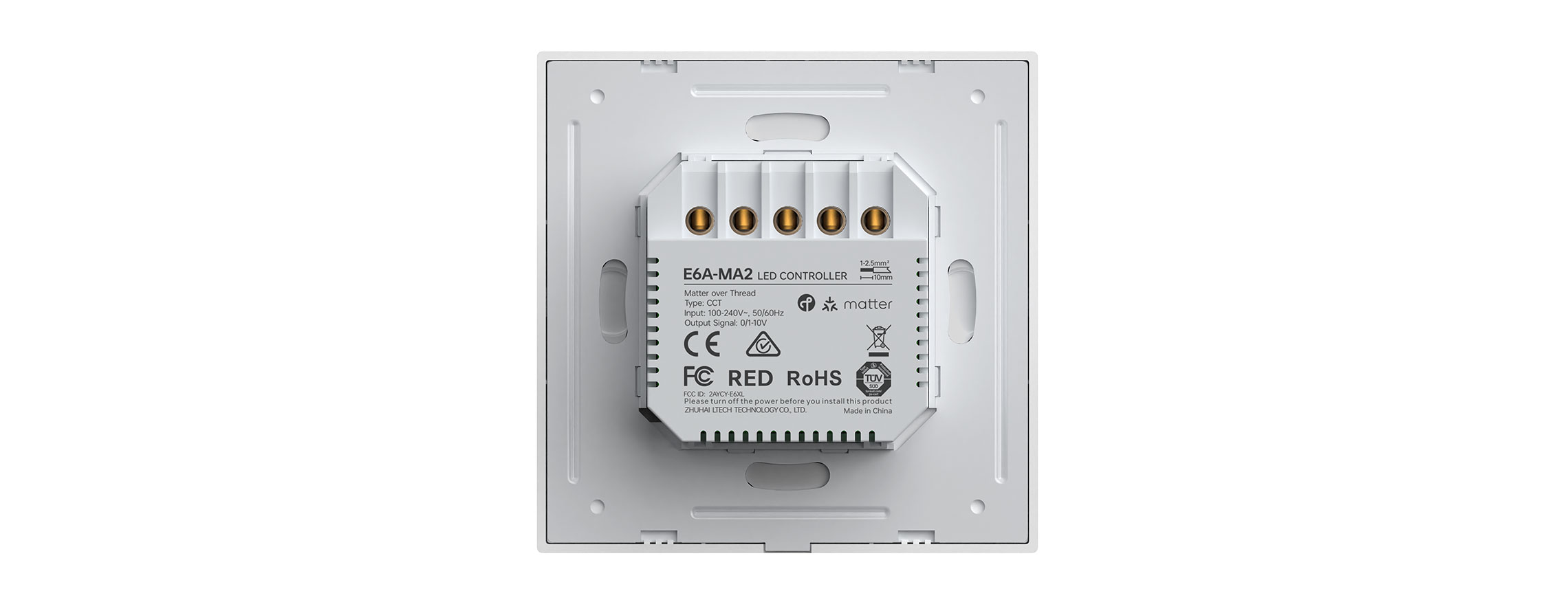 NFC programmable Matter-0-10V Tunable White Knob Panel E6A-MA2