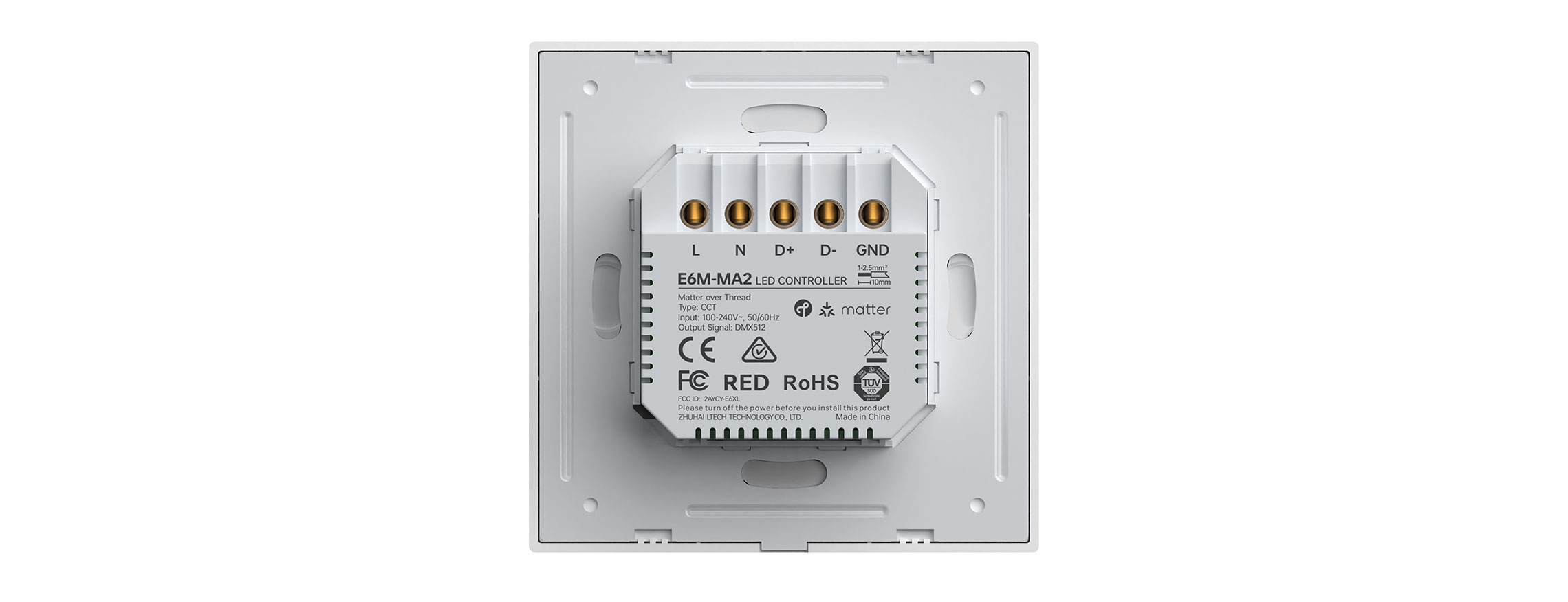 NFC programmable Matter-DMX512 Tunable White Knob Panel E6M-MA2