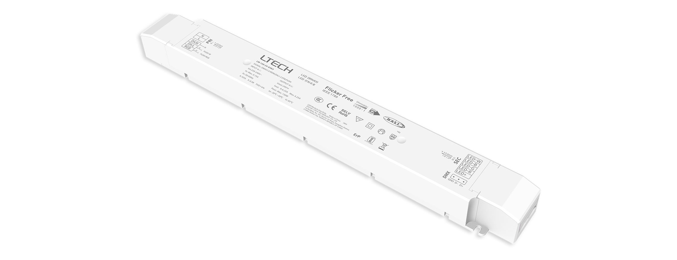 LED Driver DALI/DMX RGBW 150W 24V - LM-150-24-G4K3