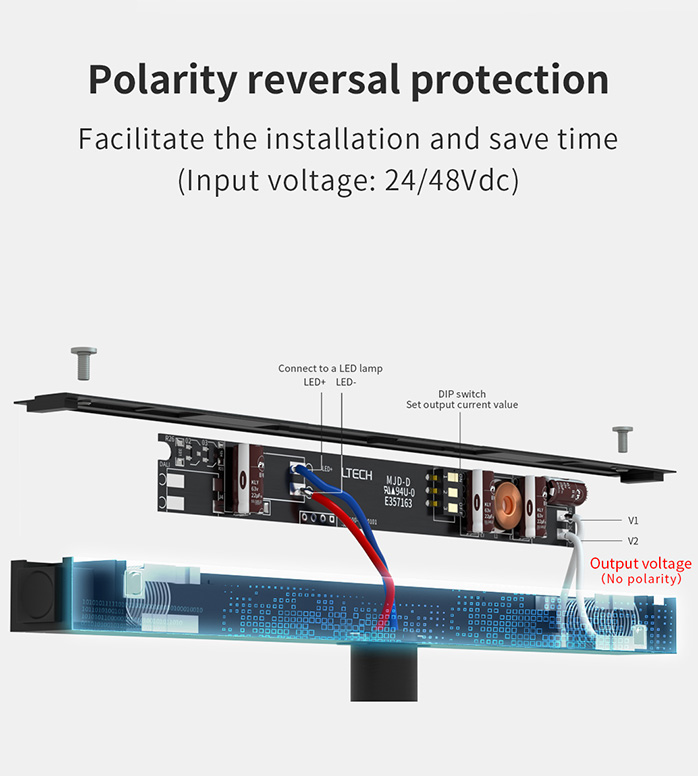 LED Drivers for Magnetic Track Lights-Non-Polarity reversal protection